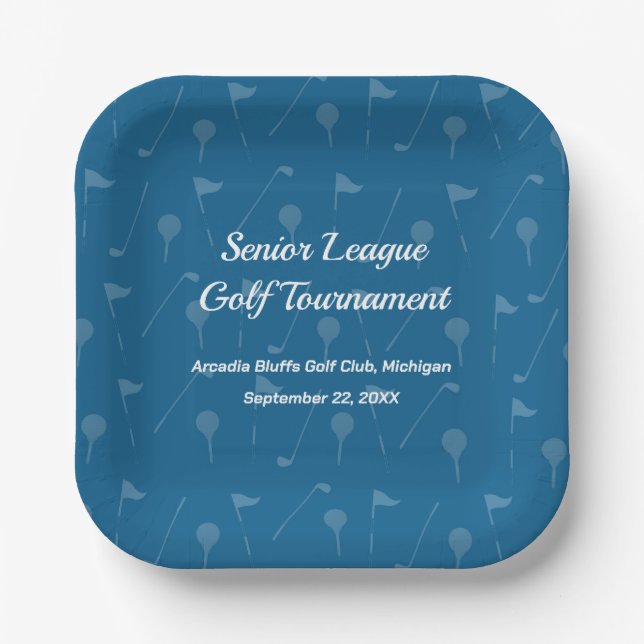 Tee Off in Style - Golf Party Tableware Paper Plate (Front)