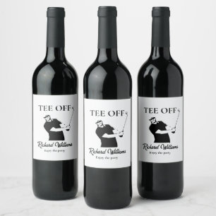 Tee Off Start of A New Era in Life Retirement  Wine Label