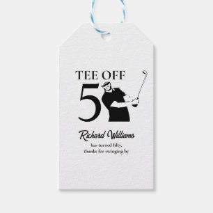 Tee Off Start of A New Era Men's 50th Birthday  Gift Tags
