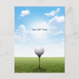 Tee Off Time Postcard