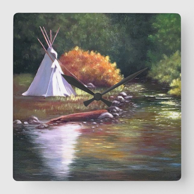 Tee Pee Wall Clock (Front)