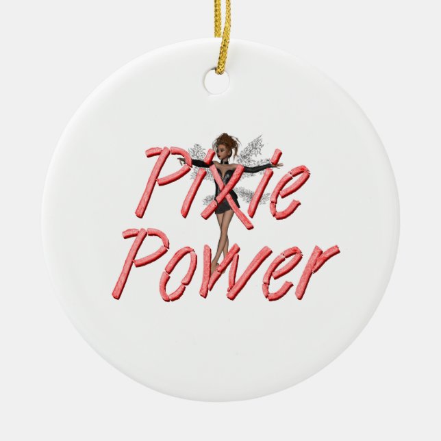 TEE Pixie Power Ceramic Ornament (Front)