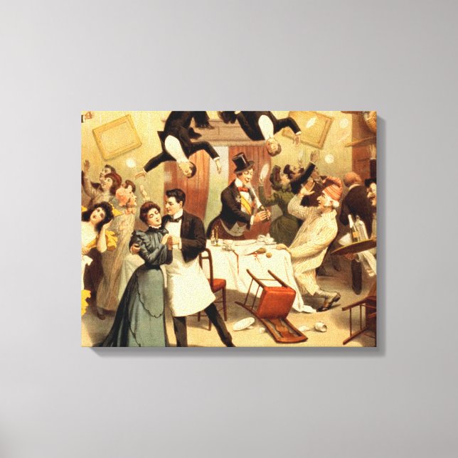 TEE Restaurant Shenanigans Canvas Print (Front)