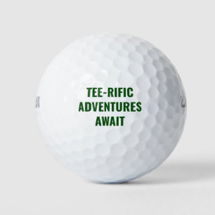 tee-rific adventures await funny pun golf balls
