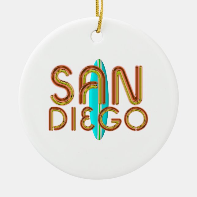 TEE San Diego Ceramic Ornament (Front)