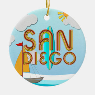 TEE San Diego Ceramic Tree Decoration