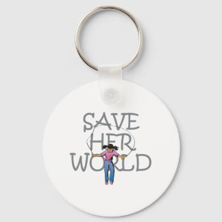 TEE Save Her World Key Ring