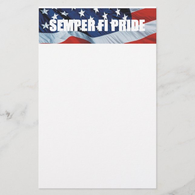 TEE Semper Fi Pride Stationery (Front)