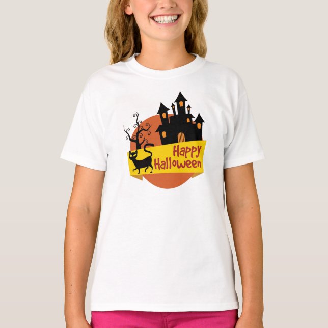 Tee-shirt BASIC A Sleeves Halloween Long line T-Shirt (Front)