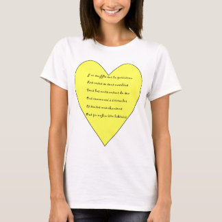 Tee-shirt musical poem and heart and mandala T-Shirt