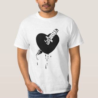 Tee shirt with Knife through the heart design
