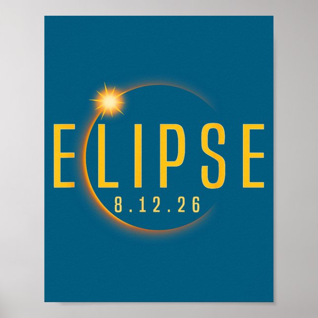 Tee Solar Eclipse Total Solar Eclipse Poster (Front)