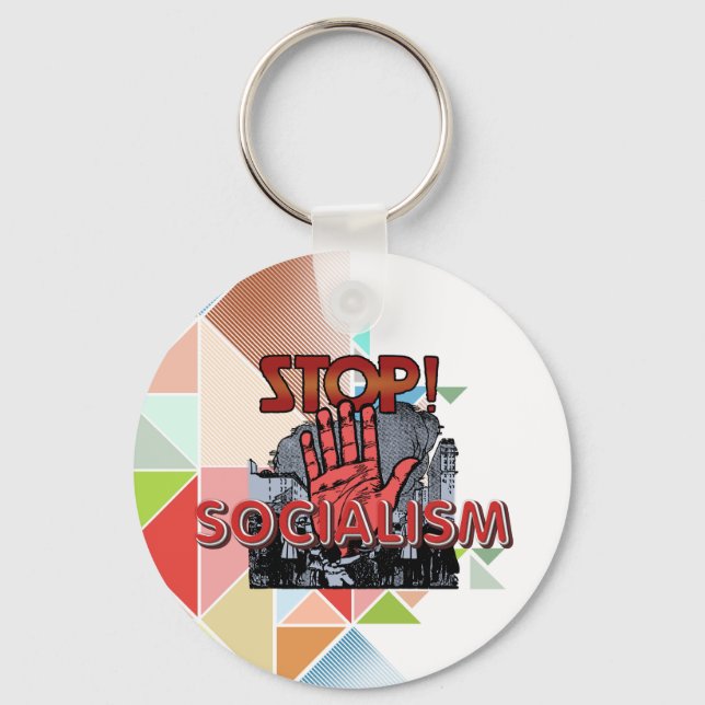 TEE Stop Socialism Key Ring (Front)