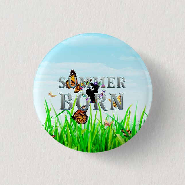 TEE Summer Born 3 Cm Round Badge (Front)
