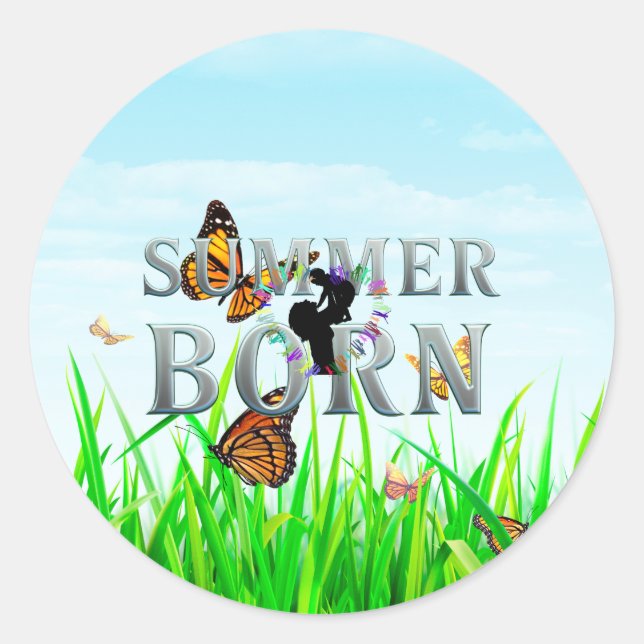 TEE Summer Born Classic Round Sticker (Front)