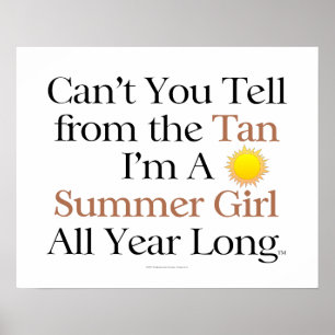 TEE Summer Girl Tan Poster