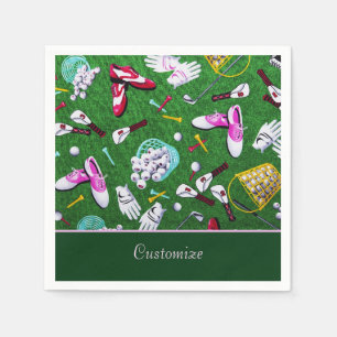 Tee Time Girly Golf Napkin