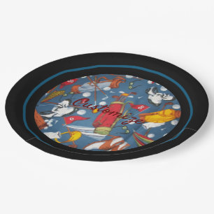 Tee Time Golf Pattern 2 Paper Plate