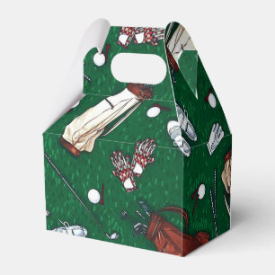 Tee Time Golf Pattern Favour Box