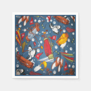 Tee Time Golf Pattern Napkins