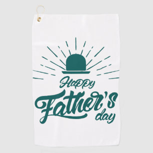 Tee Time with Happy Father's Day Golf Towel