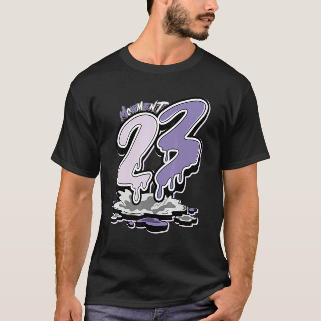 Tee To Match Jd 11 Low Pure Violet Dripping Number (Front)