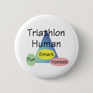 TEE Triathlon Human 6 Cm Round Badge