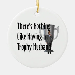 TEE Trophy Husband Ceramic Tree Decoration