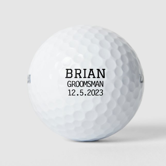 Tee Up Your Groomsman Proposal with Personalised G Golf Balls (Front)