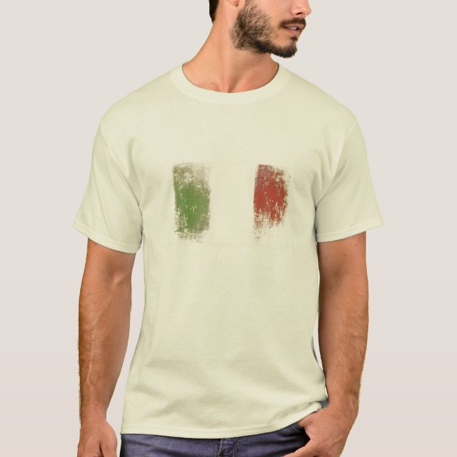 Tee with Dirty Vintage Italy Flag (Front)