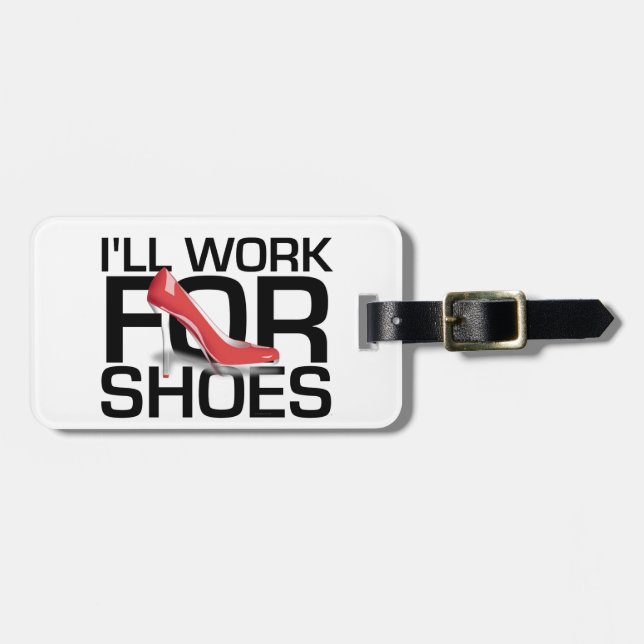 TEE Work for Shoes Luggage Tag (Front Horizontal)
