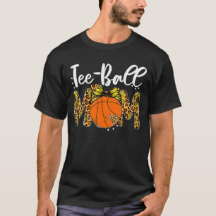 Teeball Leopard Mum Basketball Mum Mother's Day 20 T-Shirt