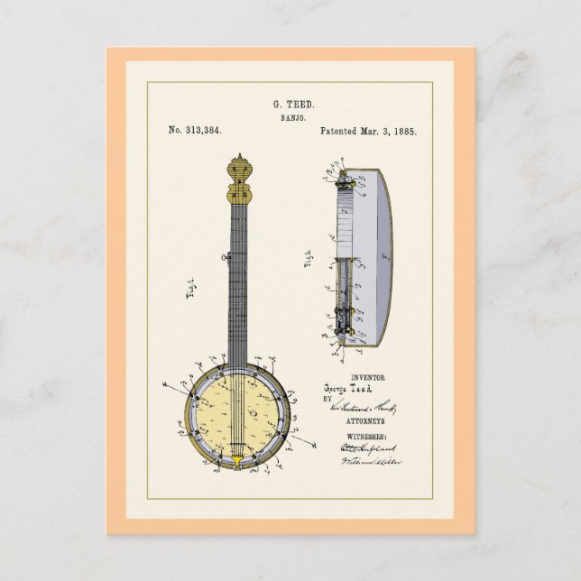 Teed Patent Postcard (Front)