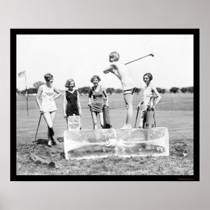 Teeing Off Ice Golf 1926 Poster
