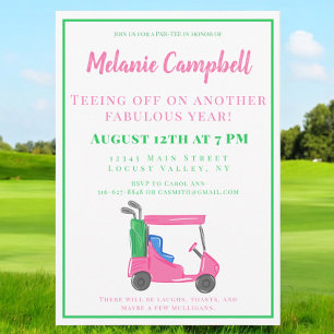 Teeing Off on Another Fabulous Year Golf Birthday Invitation
