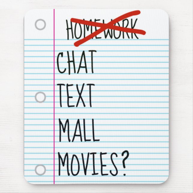 Teen After School Plans Mouse Pad (Front)