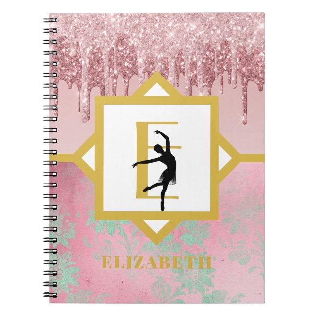 Teen Ballerina Dance Steps Journal Log Records (Front)
