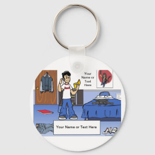 Teen Bedroom - Male Cartoon Key Ring