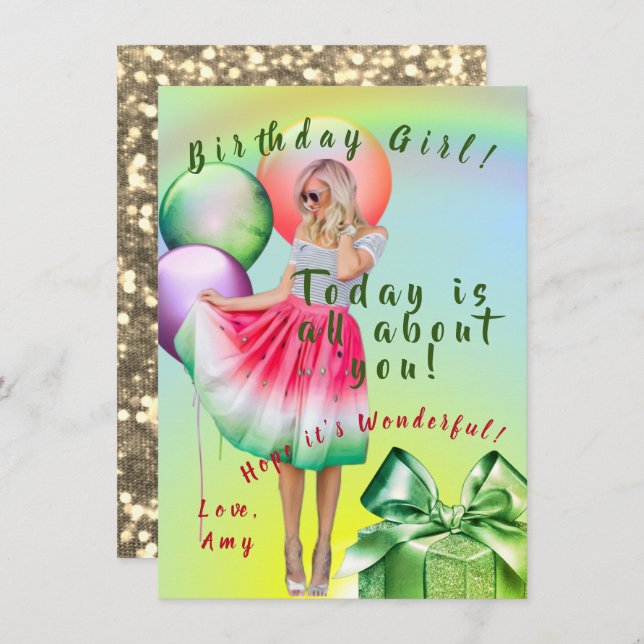 Teen Birthday Card (Front/Back)