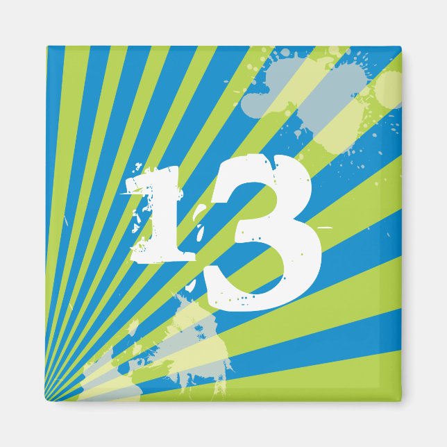 Teen Birthday Party Favour   |  Magnet (Front)