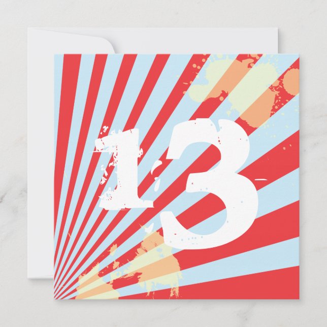 Teen Birthday Party Invitation | Boy (Front)