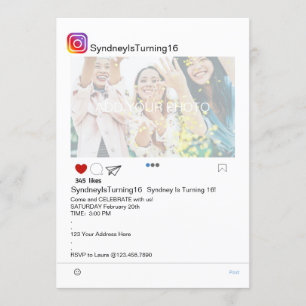 TEEN BIRTHDAY,TEEN PARTY, INVITATION