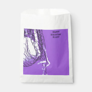 Teen Bold Purple Net & Volleyball Sports Favour Bag