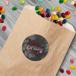 Teen Boy Birthday Classic Round Sticker