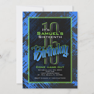Teen Boy Birthday Invitation