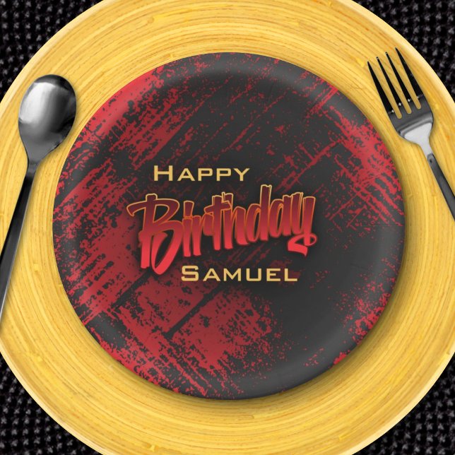 Teen Boy Birthday Paper Plate (Creator Uploaded)