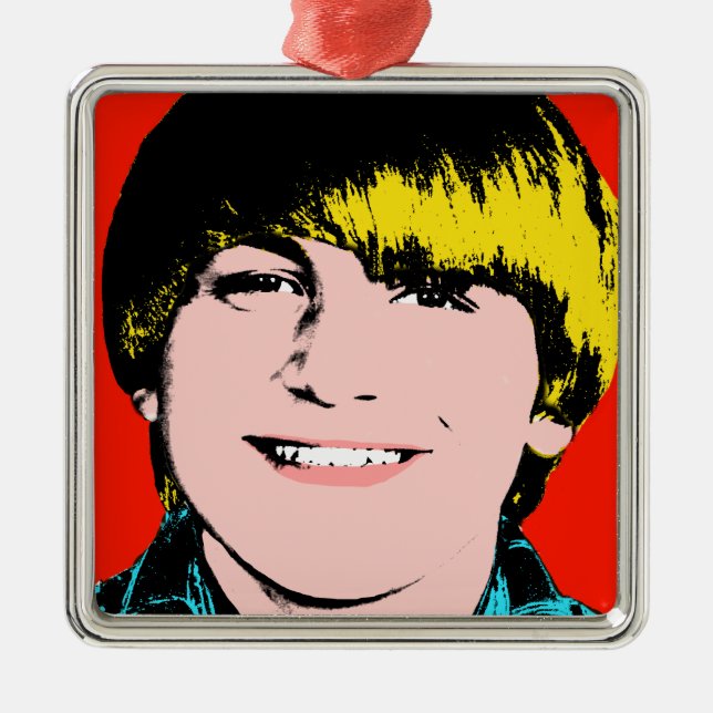 Teen Boy Custom Pop Art Keepsake Ornament (Front)