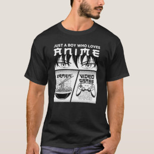 Teen Boy Ramen Bowl Japanese Gamer Gaming T-Shirt