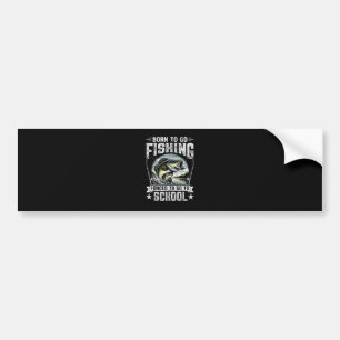 Teen Boys Fishing Forced to Go to School Bumper Sticker