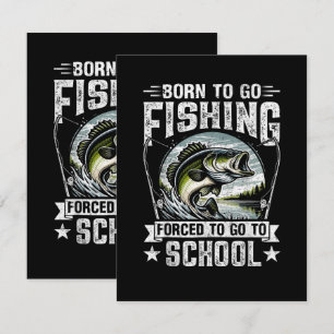 Teen Boys Fishing Forced to Go to School Card